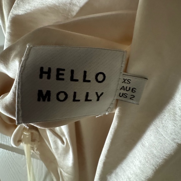 Helly Molly ATHENIAN SATIN MAXI DRESS CHAMPAGNE - Picture 5 of 5